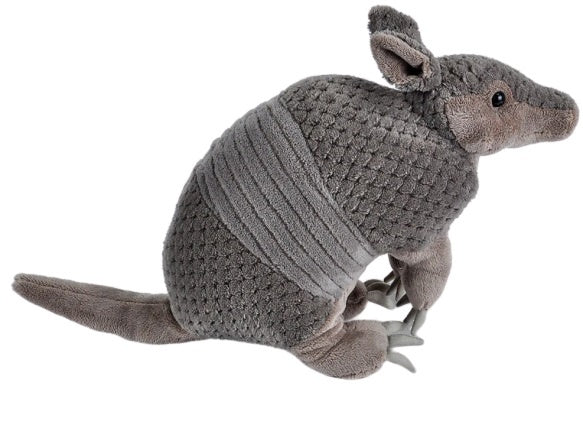 knuffel gordeldier junior 30 cm pluche grijs/bruin