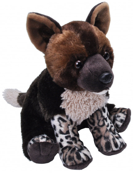 knuffelhyena junior 30 cm pluche bruin/zwart