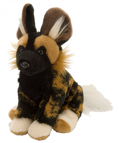 knuffel hyena junior 20 cm pluche zwart/bruin