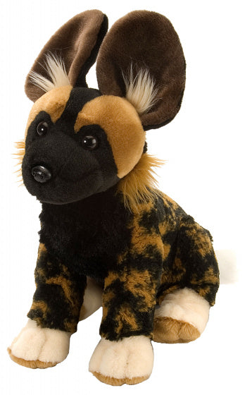 knuffel hyena junior 30 cm pluche zwart/bruin