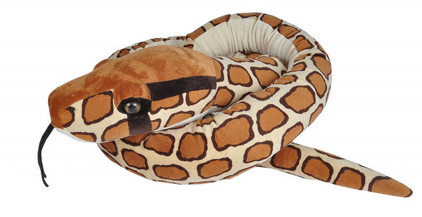 knuffel Jumbo Tijgerpython 287 cm pluche bruin