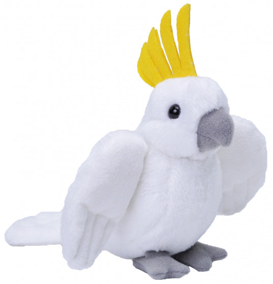 knuffel kaketoe junior 13 cm pluche wit