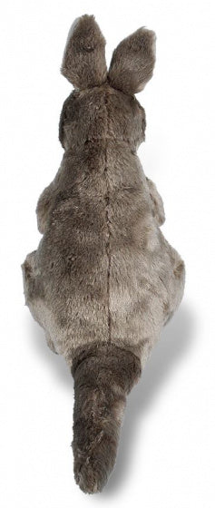 knuffel kangoeroe junior 30 cm pluche grijs/bruin