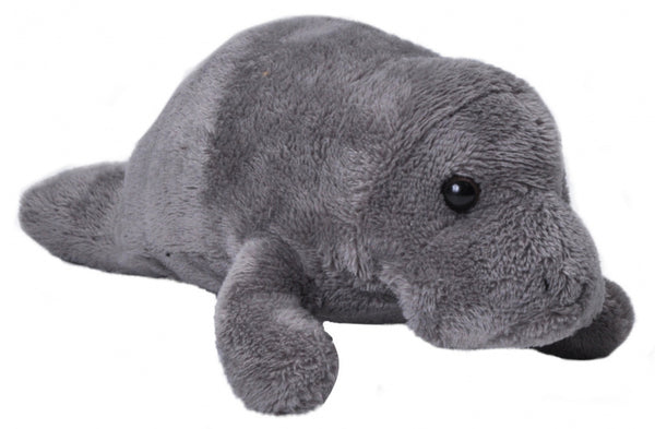 knuffel lamantijn junior 13 cm pluche grijs