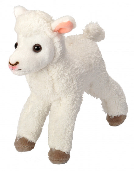 knuffel lammetje junior 20 cm pluche wit