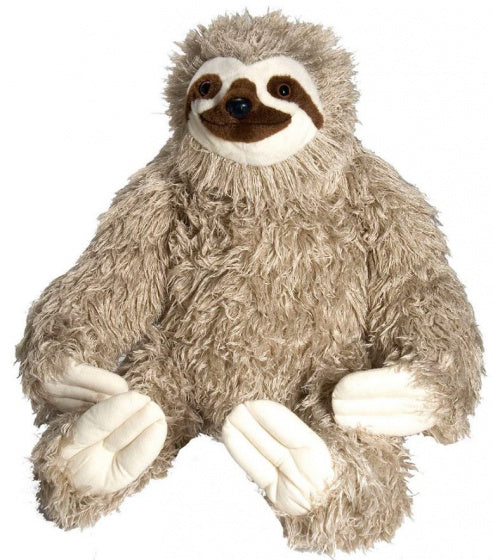 knuffel luiaard junior 76 cm pluche grijs/beige