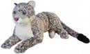 knuffel luipaard junior 76 cm pluche wit/grijs