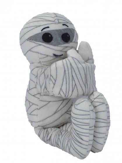 knuffel mummie junior 13 cm pluche grijs/wit
