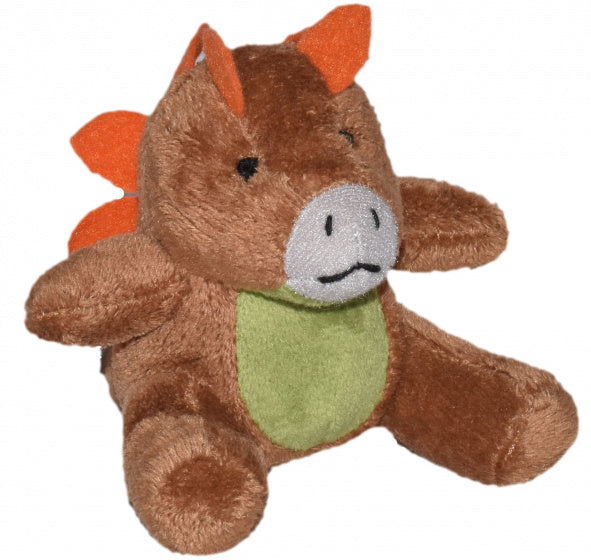 knuffel NHM Stegosaurus 8 cm pluche bruin