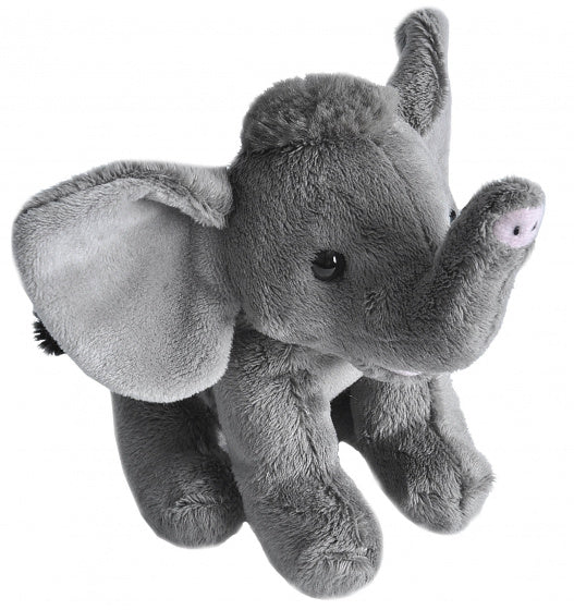 knuffel olifant junior 13 cm pluche grijs