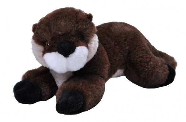 knuffel otter Ecokins Mini junior 20 cm pluche bruin