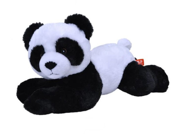 knuffel panda Ecokins junior 30 cm pluche wit/zwart