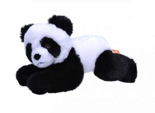 knuffel panda Ecokins Mini junior 20 cm pluche wit/zwart