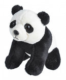 knuffel panda junior 13 cm pluche zwart/wit