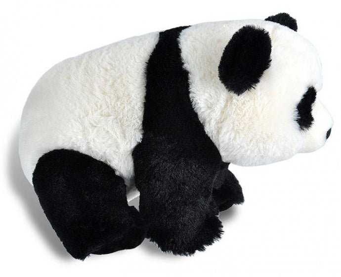 knuffel panda junior 30 cm pluche zwart/wit