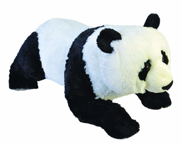 knuffel panda junior 76 cm pluche wit/zwart