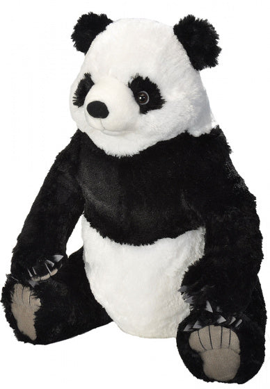 knuffel panda junior 76 cm pluche zwart/wit