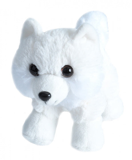 knuffel poolvos junior 18 cm pluche wit