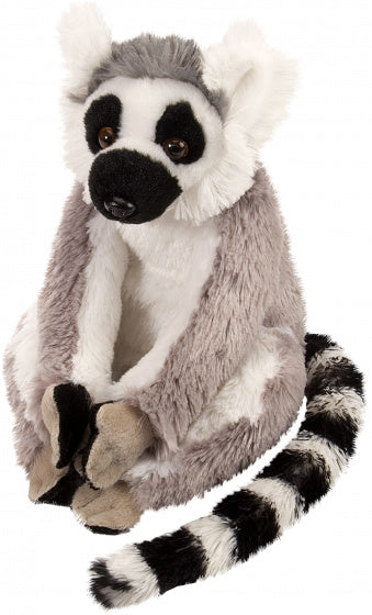 knuffel ringstaartje junior 20 cm pluche grijs
