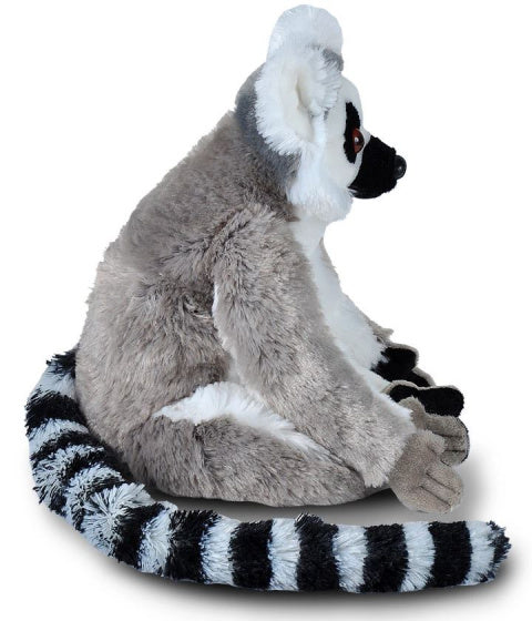 knuffel ringstaartmaki junior 30 cm pluche wit