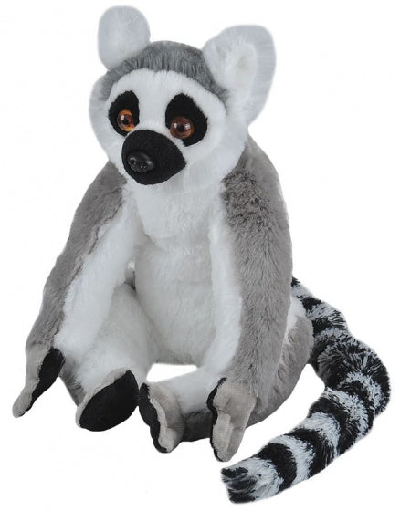 knuffel ringstaartmaki junior 30 cm pluche wit