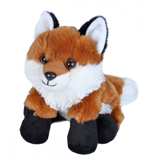 knuffel rode vos junior 18 cm pluche bruin/wit
