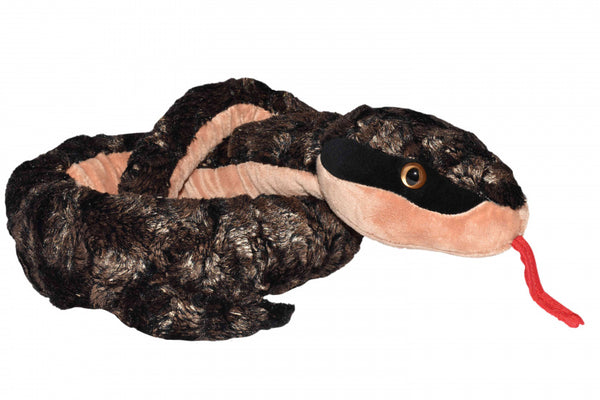 knuffel slang junior 137 cm pluche grijs/koper