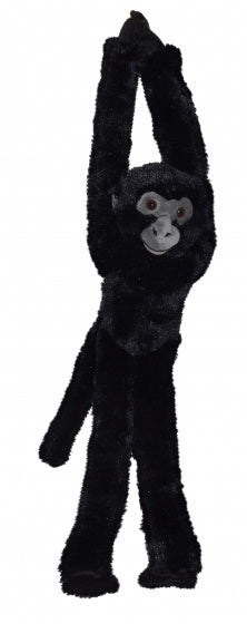 knuffel slingeraap junior 51 cm pluche zwart