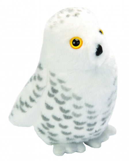 knuffel sneeuwuil met geluid 15 cm pluche wit