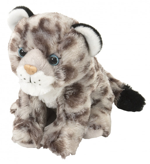knuffel sneeuwluipaard junior 20 cm pluche grijs