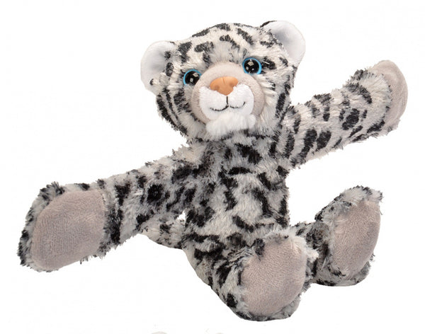 knuffel sneeuwluipaard 20 cm pluche wit/zwart