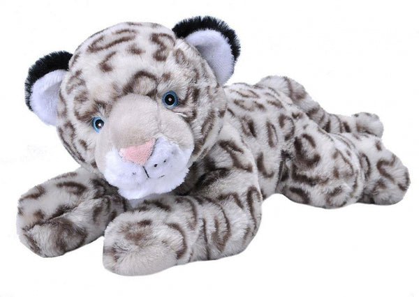 knuffel sneew luipaard Ecokins junior 30 cm pluche grijs