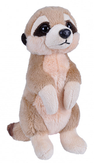 knuffel stokstaartje junior 13 cm pluche bruin
