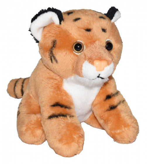 knuffel tijger junior 13 cm pluche lichtbruin