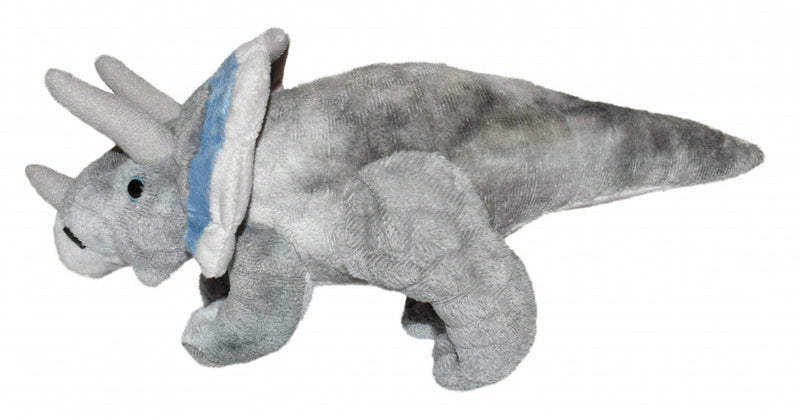knuffel Triceratops 25 cm pluche grijs/blauw