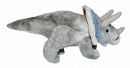 knuffel Triceratops 25 cm pluche grijs/blauw