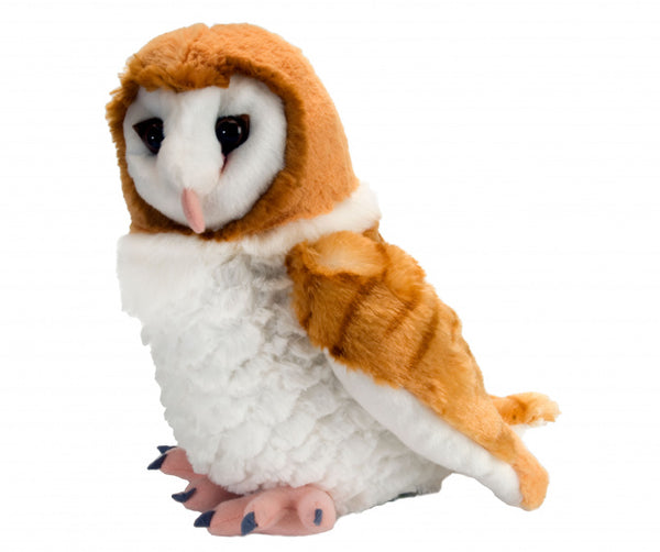 knuffel uil junior 30 cm pluche oranje/wit