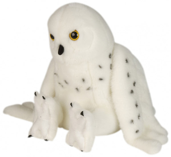 knuffel uil junior pluche 30 cm wit