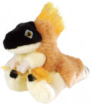 knuffel Velociraptor junior 12 cm pluche bruin