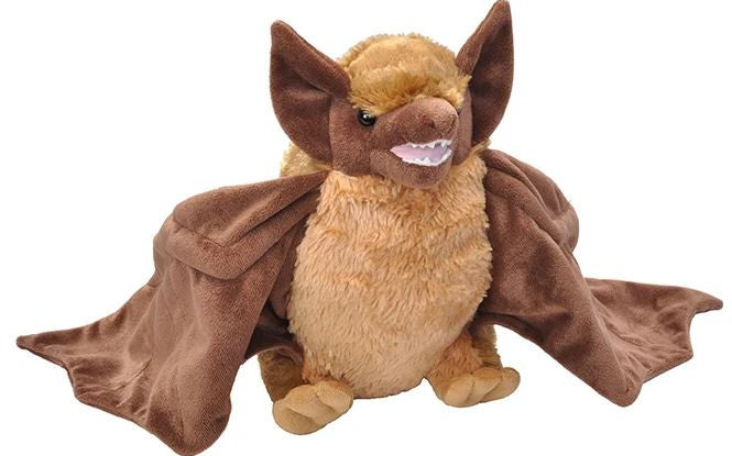 knuffel vleermuis junior 30 cm pluche bruin