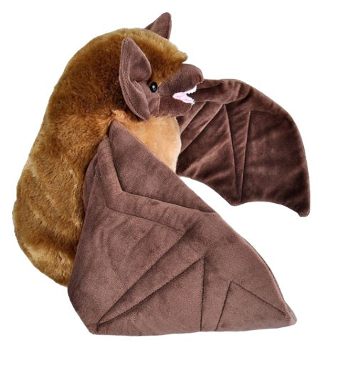 knuffel vleermuis junior 30 cm pluche bruin