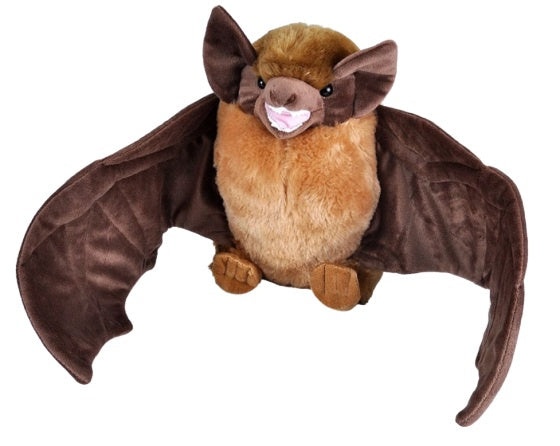 knuffel vleermuis junior 30 cm pluche bruin