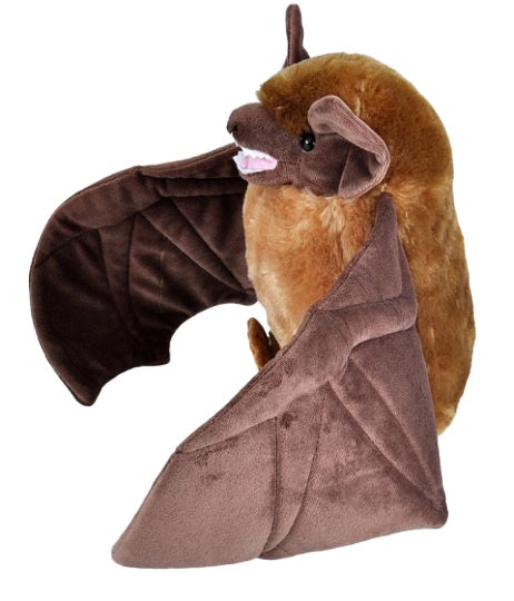 knuffel vleermuis junior 30 cm pluche bruin