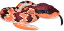 knuffel watermoccasin slang 137 cm oranje/paars