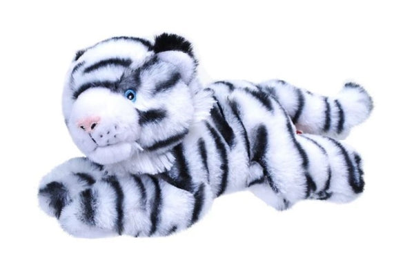 knuffel witte tijger Ecokins Mini junior 20 cm pluche wit