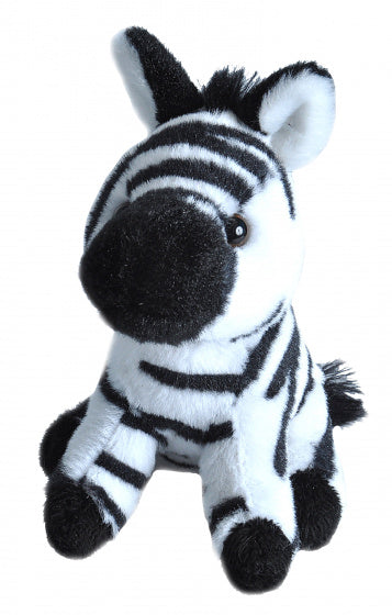 knuffel zebra junior 13 cm pluche zwart/wit