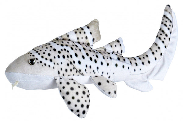 knuffel zebrahaai junior 30 cm pluche grijs/wit