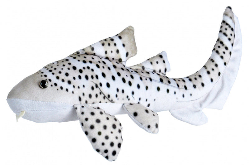 knuffel zebrahaai junior 30 cm pluche grijs/wit