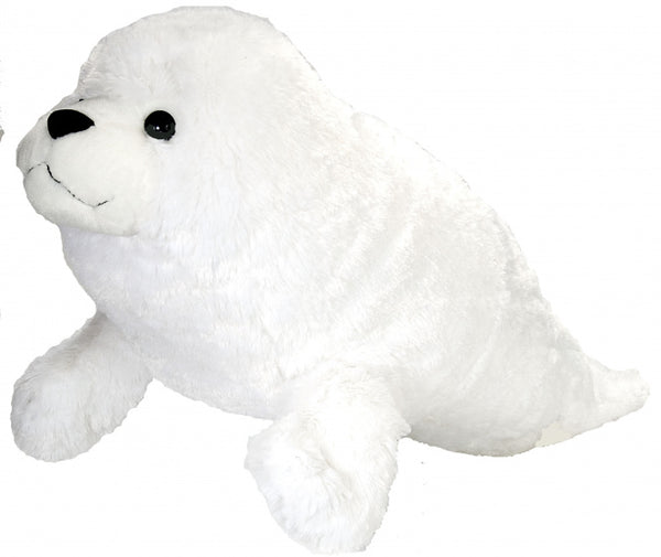 knuffel zeehond junior 76 cm pluche wit