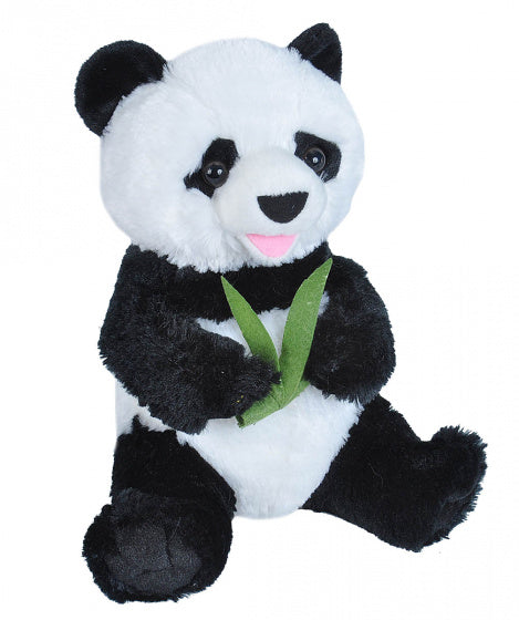 knuffel panda junior 25 cm pluche zwart/wit